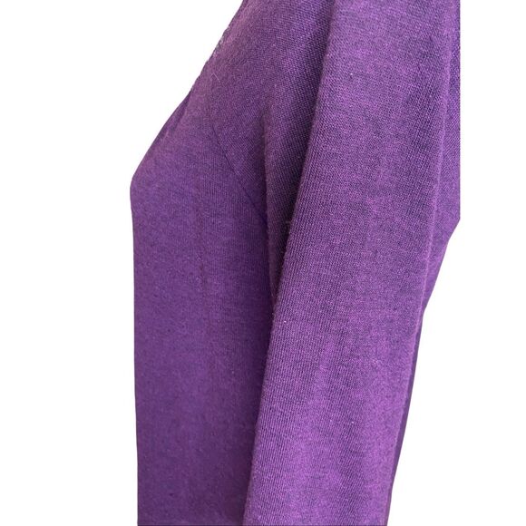 Christopher And Banks Purple Knit Top Petite PM Workwear Sequins Casual Office - Picture 5 of 13